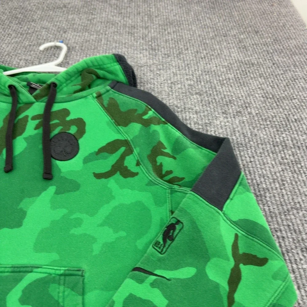 Boston Celtics Nike Hoodie Mens S Green Cotton Camo Pullover Basketball Sports